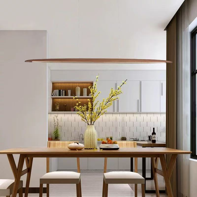 Commercial Kitchen Island - 2026 Holz-Pendelleuchte, LED-Hängelampe aus Holz, LED-Pendelleuchte,