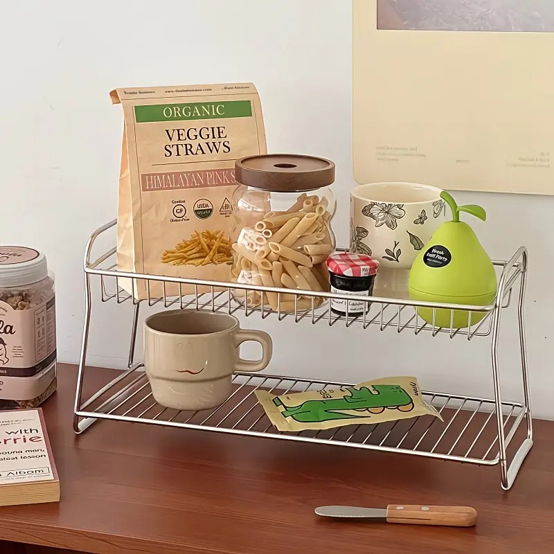 Commercial Kitchen Tables - 2-stufiges Aufbewahrungsregal für die Arbeitsplatte –