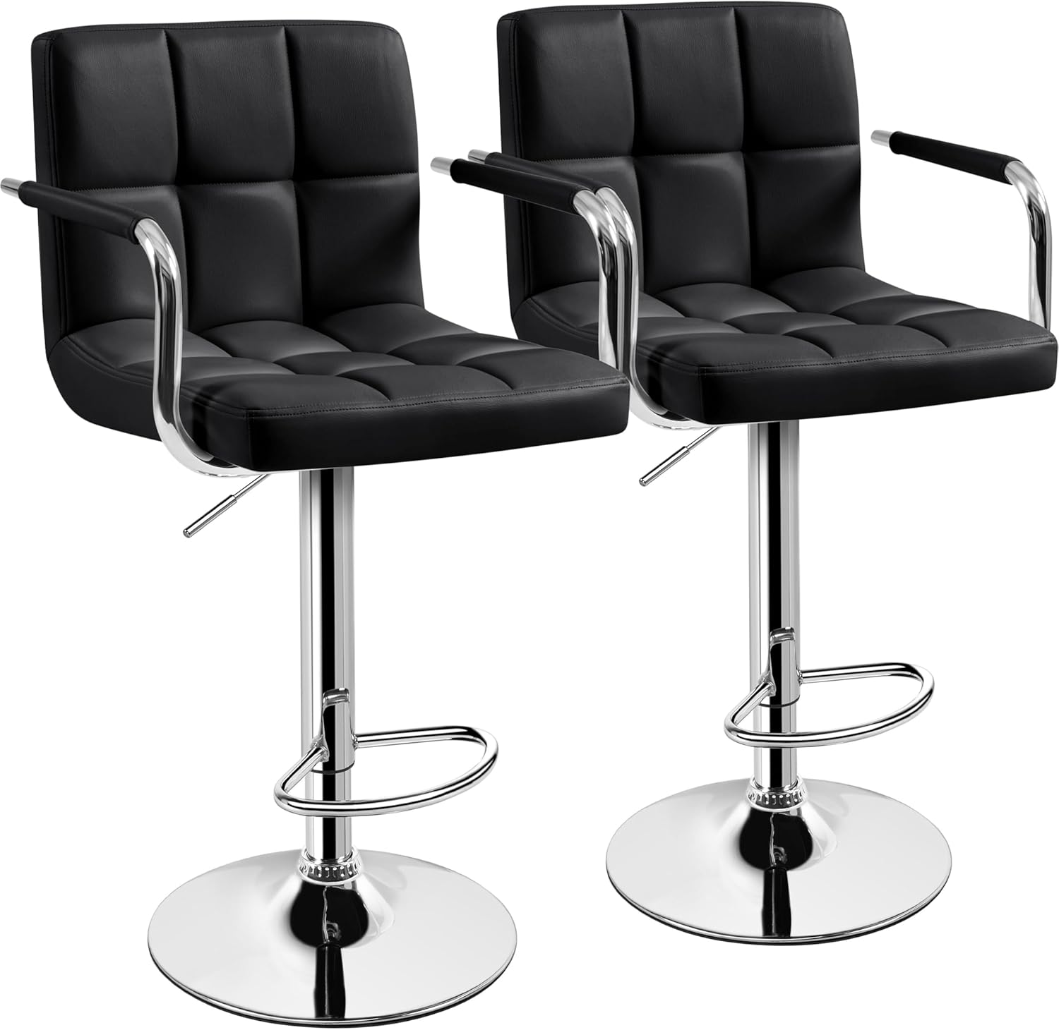 Commercial Kitchen Island - Barhocker-Set, 2 Stück, höhenverstellbare, drehbare Barhocker