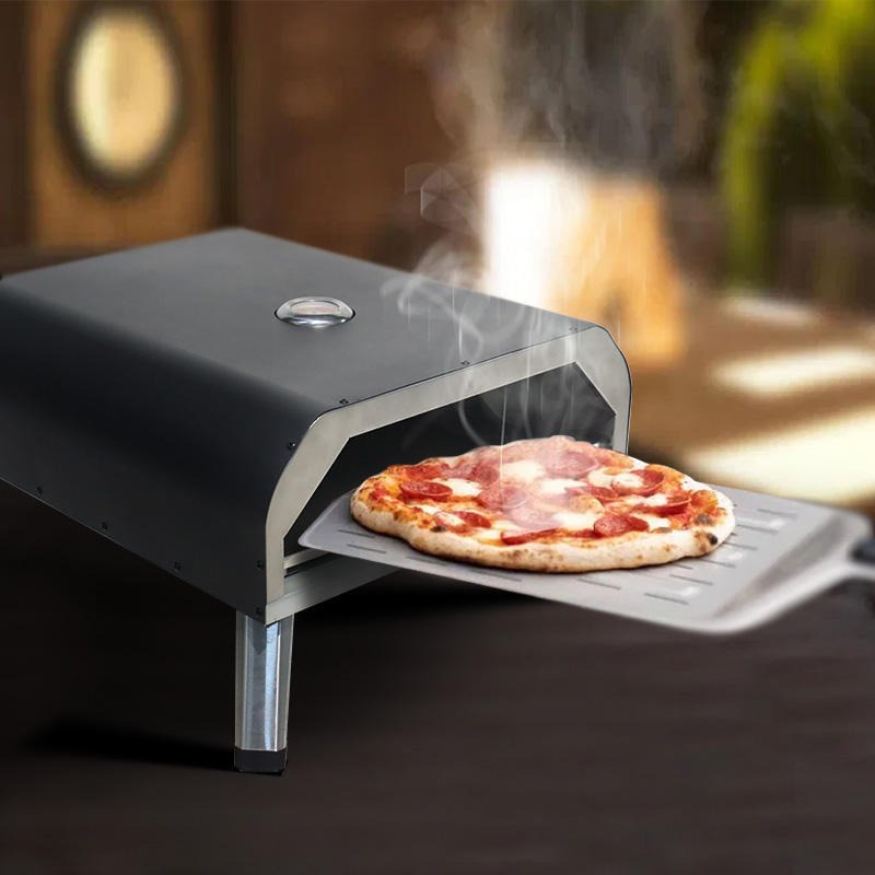 Commercial Kitchen Oven - 16 Zoll Gas-Pizzaofen Tragbarer Kommerzieller Edelstahl