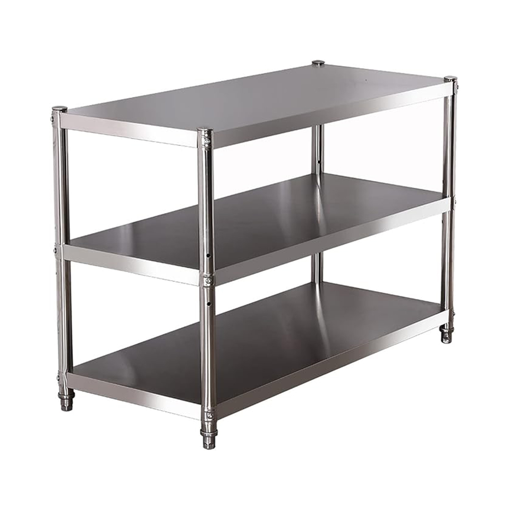 Commercial Kitchen Tables - Edelstahlregal, Küchenlagerregal, 3-stufige Regaleinheiten und -aufbewahrung,