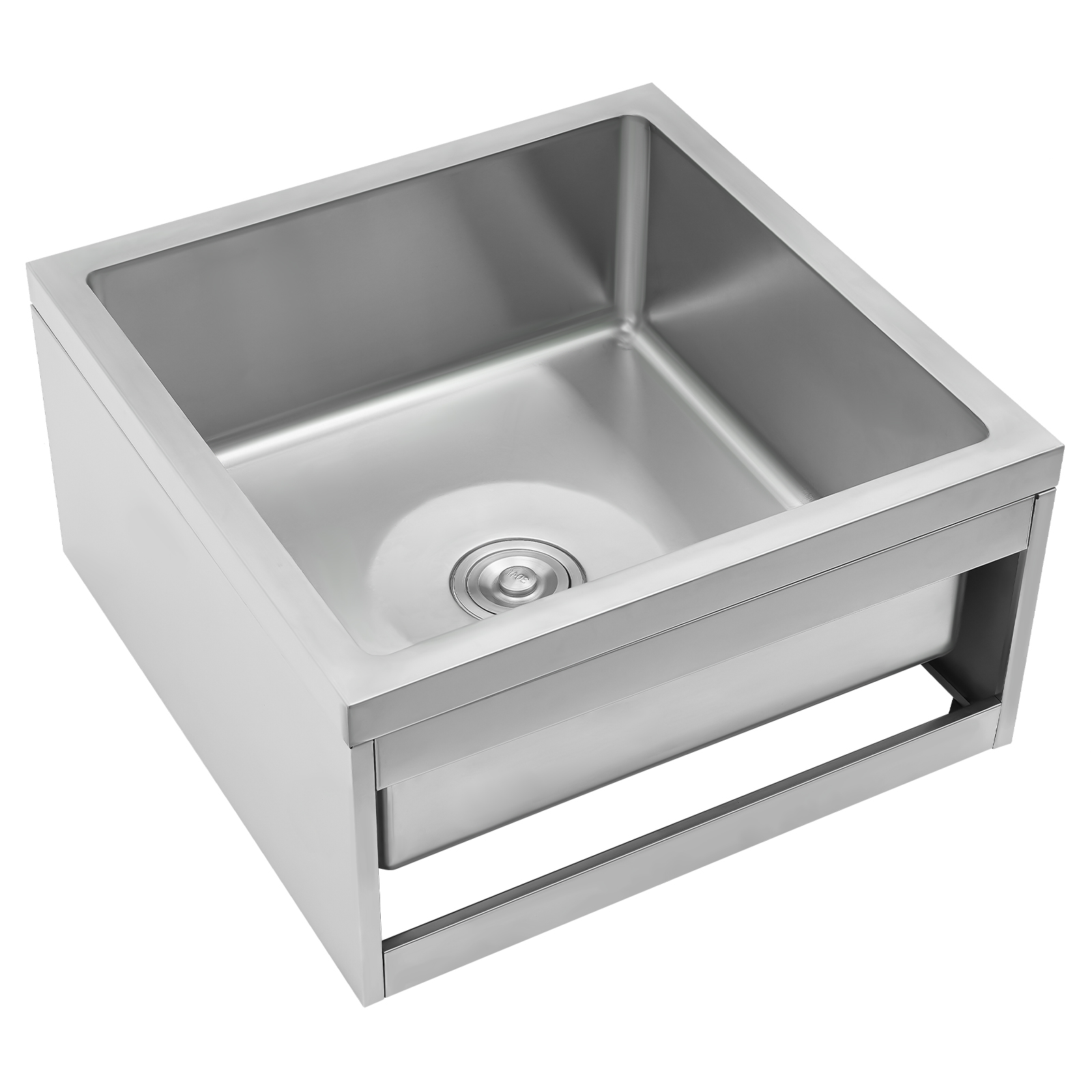 Commercial Kitchen Deep Cleaning - Edelstahl-Bodenwischbecken, Gewerbliches Restaurantbecken, 24x24x13 Zoll Tiefes