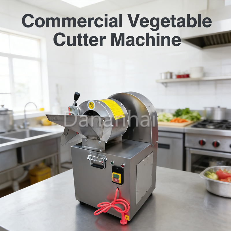 Commercial Kitchen Appliances - Elektrische automatische Gemüseschneidemaschine, kommerzieller Zerkleinerer für