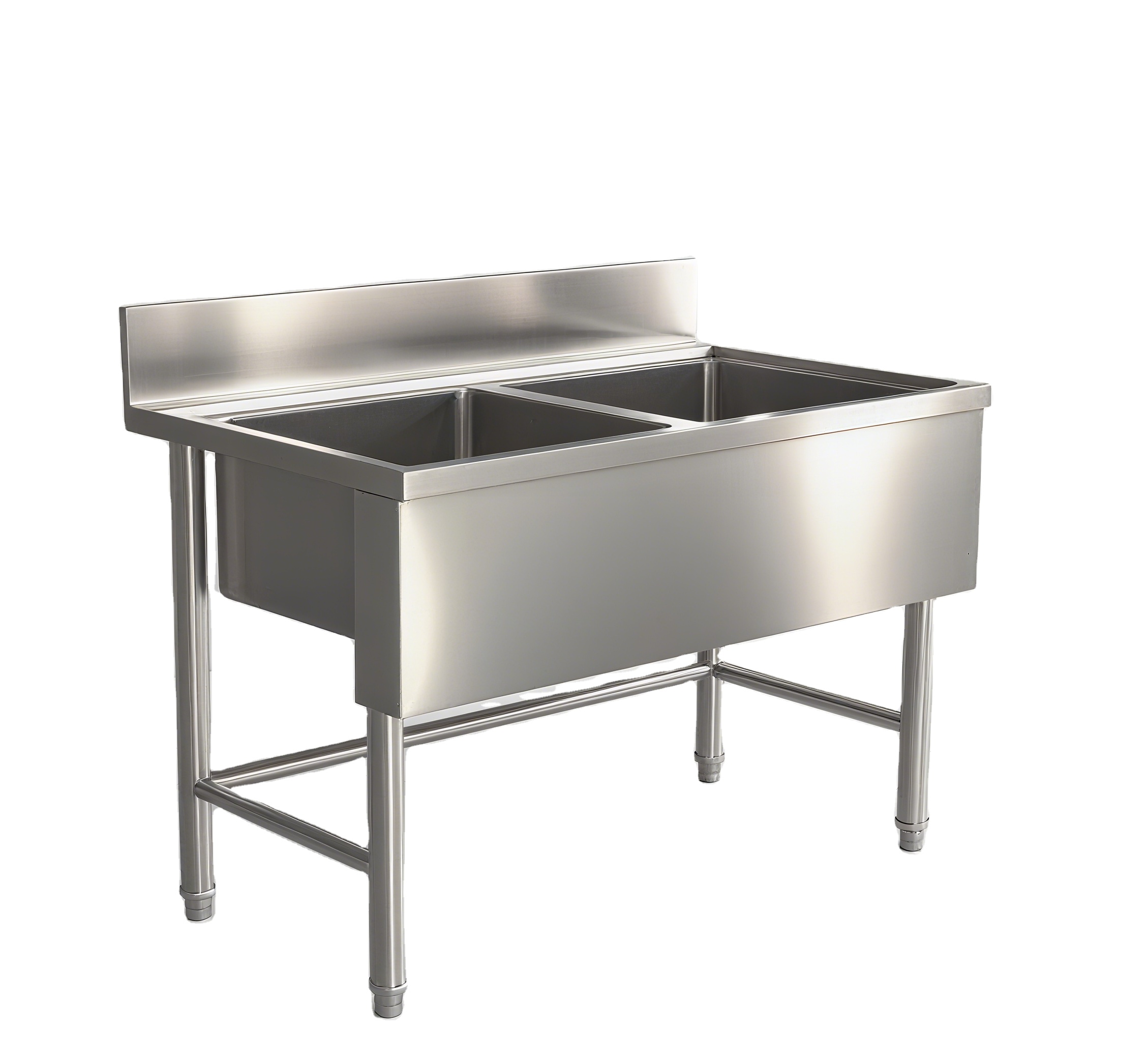 Commercial Kitchen Tables - Große Gewerbliche Edelstahl-Doppelbecken-Spülbecken für Hotel- und