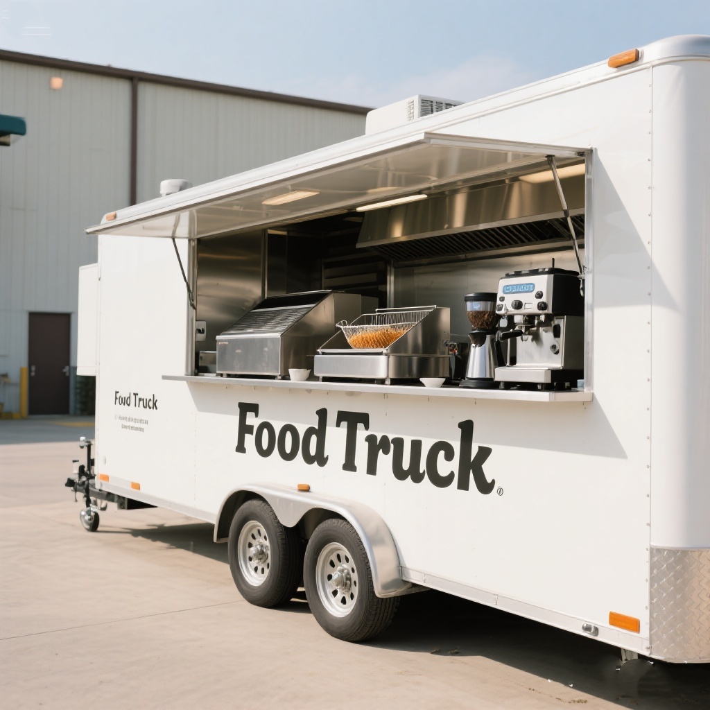 Commercial Kitchen Trailer - Mobiler Imbisswagen mit vollständiger Küchenausrüstung, Karren