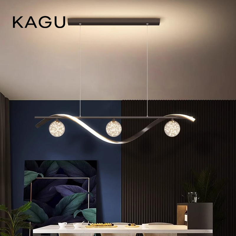 Commercial Kitchen Island - Moderne minimalistische LED-Pendelleuchten, dimmbar, für Couchtisch,