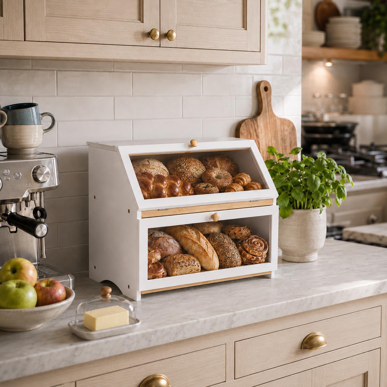 HOMEKOKO Doppelschichtige Brot – Commercial Kitchen Utensil Organizer Bewertung und Preis