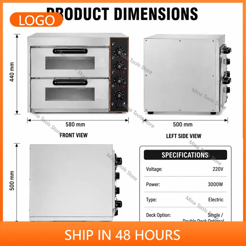 Kommerzieller Elektrischer Piz – Commercial Kitchen Oven Bewertung und Preis