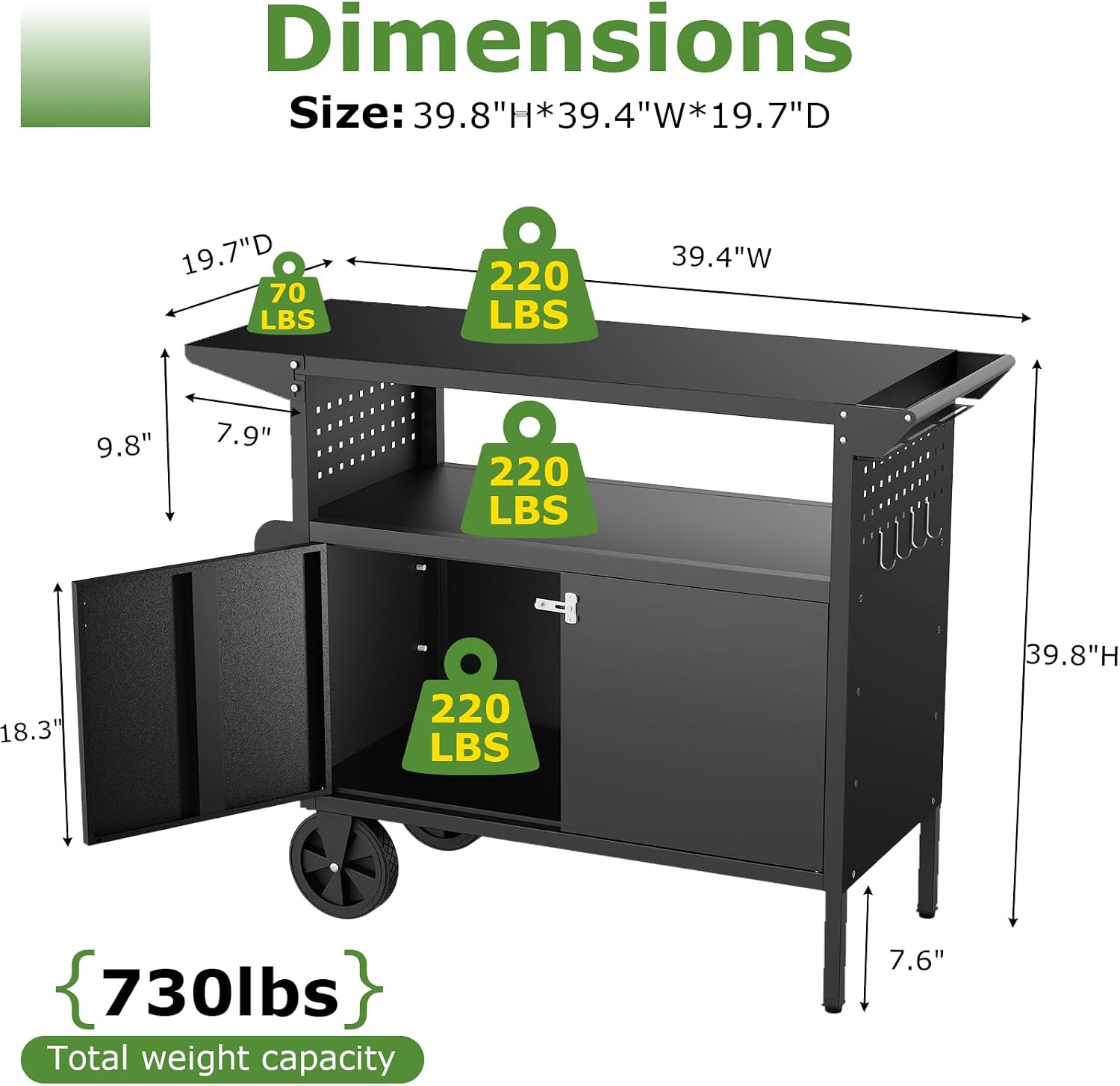 Outdoor-Grillwagen mit Staurau – Commercial Kitchen Tables Bewertung und Preis
