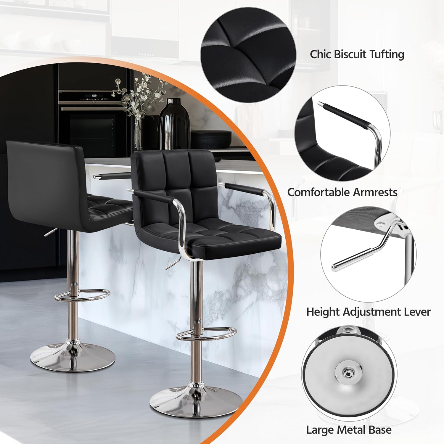 Barhocker-Set, 2 Stück, höhenv – Commercial Kitchen Island Bewertung und Preis