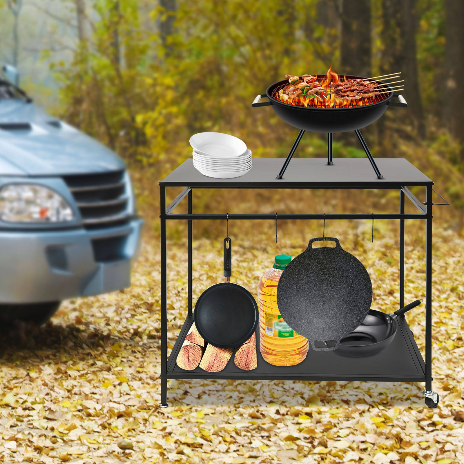 Doppelstöckiger, fahrbarer Koc – Commercial Kitchen Tables Bewertung und Preis