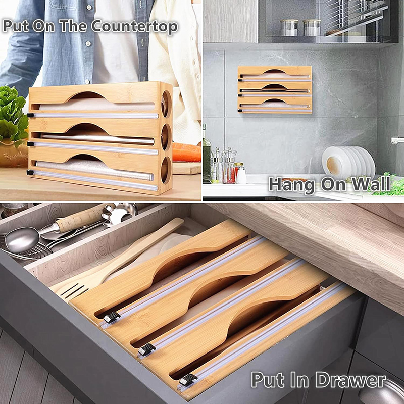 3-in-1 Bambus-Frischhaltefolie – Commercial Kitchen Utensil Organizer Bewertung und Preis