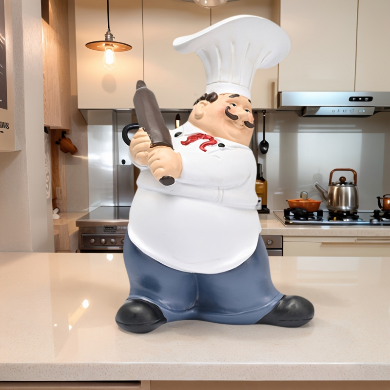 Mustache Chef-Chef Harzfigur m – Commercial Kitchen Tables Bewertung und Preis