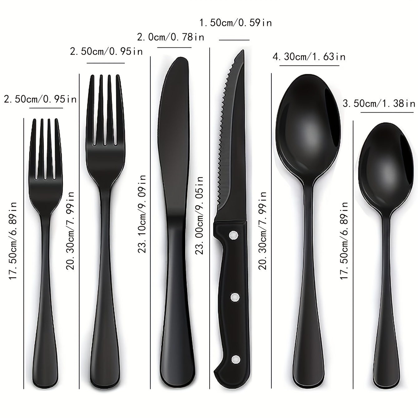 30-teiliges schwarzes Bestecks – Commercial Kitchen Knives Bewertung und Preis